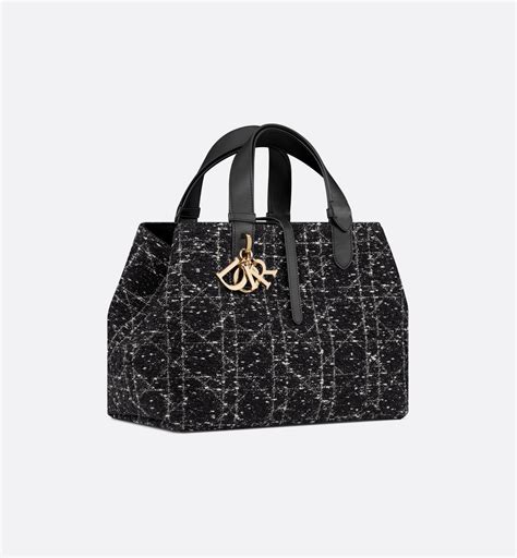 christian dior tweed bag|Medium Dior Caro Bag Black Cannage Tweed.